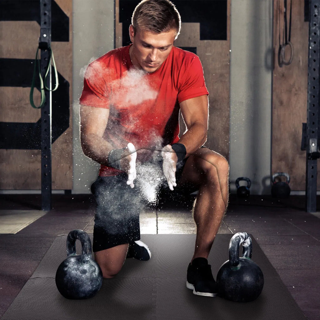 Puzzle Exercise Mat Mousse Gym EVA Mat Interlocking Tiles Sol de protection pour l'équipement de gym