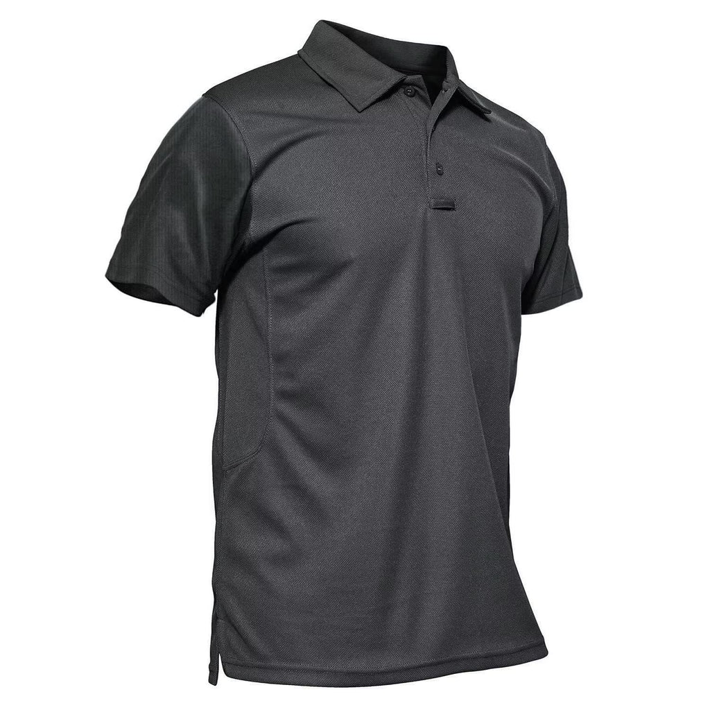 Polo homme chemise respirant Golf manches courtes Solid Couleur Polo Collier T-shirt Grand Outdoo