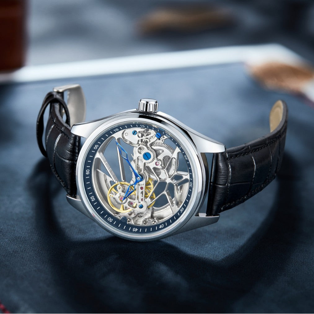Montre mécanique automatique Hollow double face