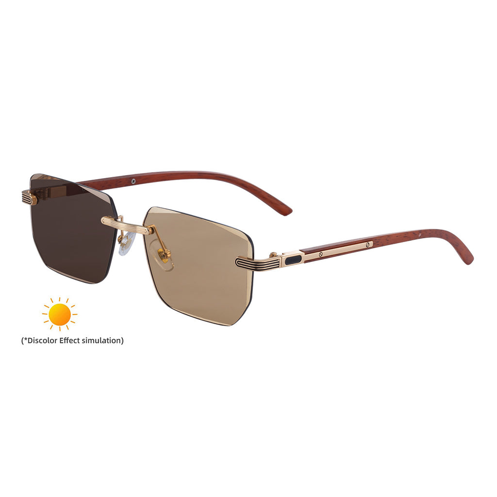 Lunettes de soleil sans cadre pour hommes haut de gamme
