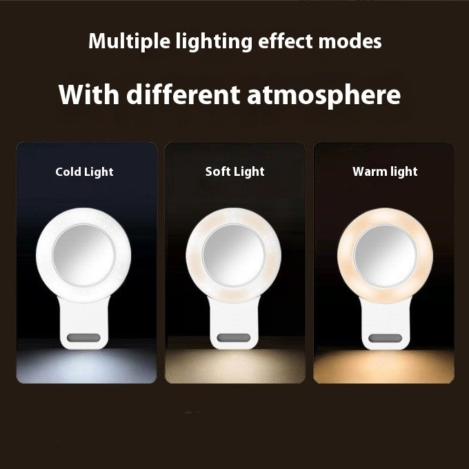 Lampe d'éclairage en continu à anneau clip-on Dimming en trois couleurs