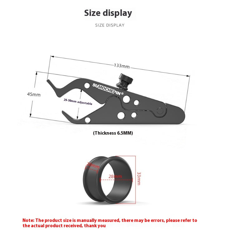 Contrôlateur électrique de contrôle de vitesse de moto Clip porte-support auxiliaire Aluminiu