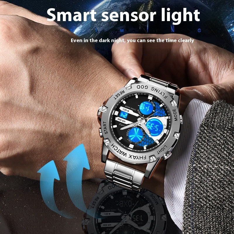 Business Casual Double affichage Lumineux Montre étanche