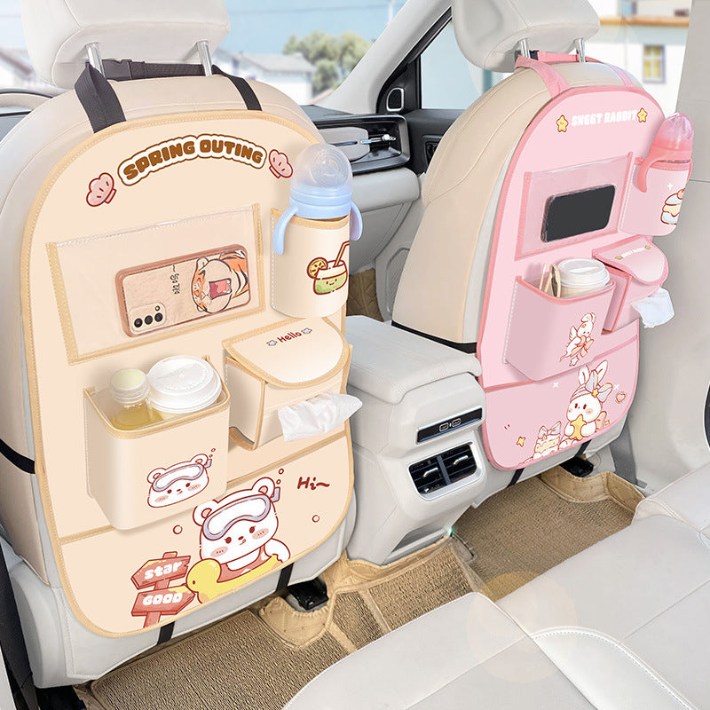 Siège de voiture Sac de rangement arrière Siège arrière Tapis anti-dirt
