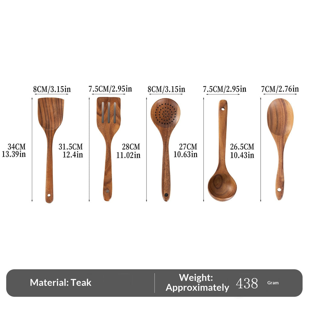 Ensemble de spatules en bois de teck