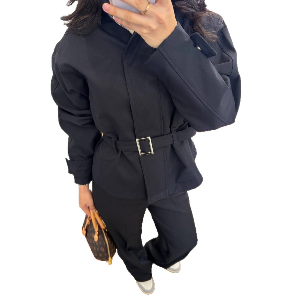 Veste de col en lacet en lacet pour femmes