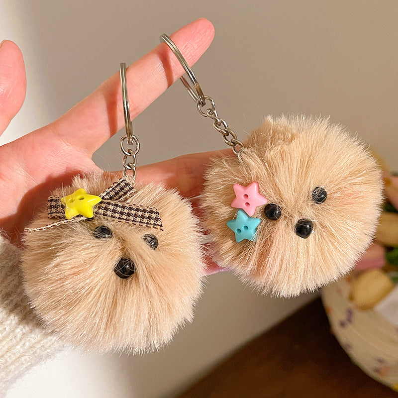 Cartoon en peluche Pom-pom sac porte-clés