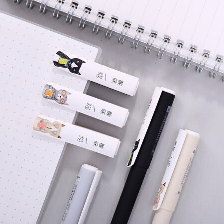Stylo de gel noir stylo à aiguille plein stylo à eau stylo signature
