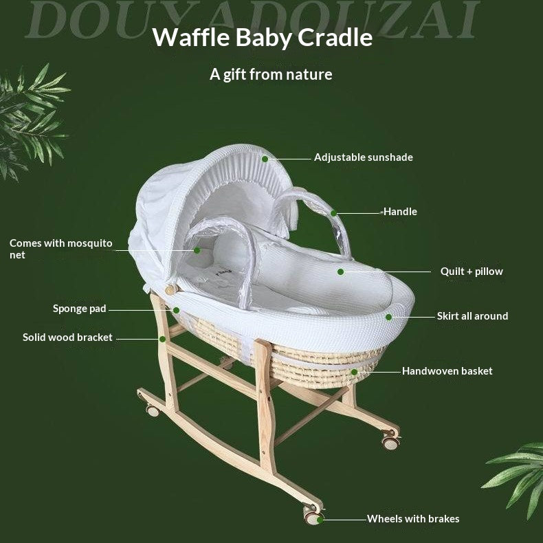 Portable Baby Bassinet Woven de Maïs