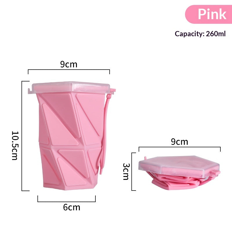 Coupe d'eau pliable en silicone extensible pour les sports de plein air et les voyages