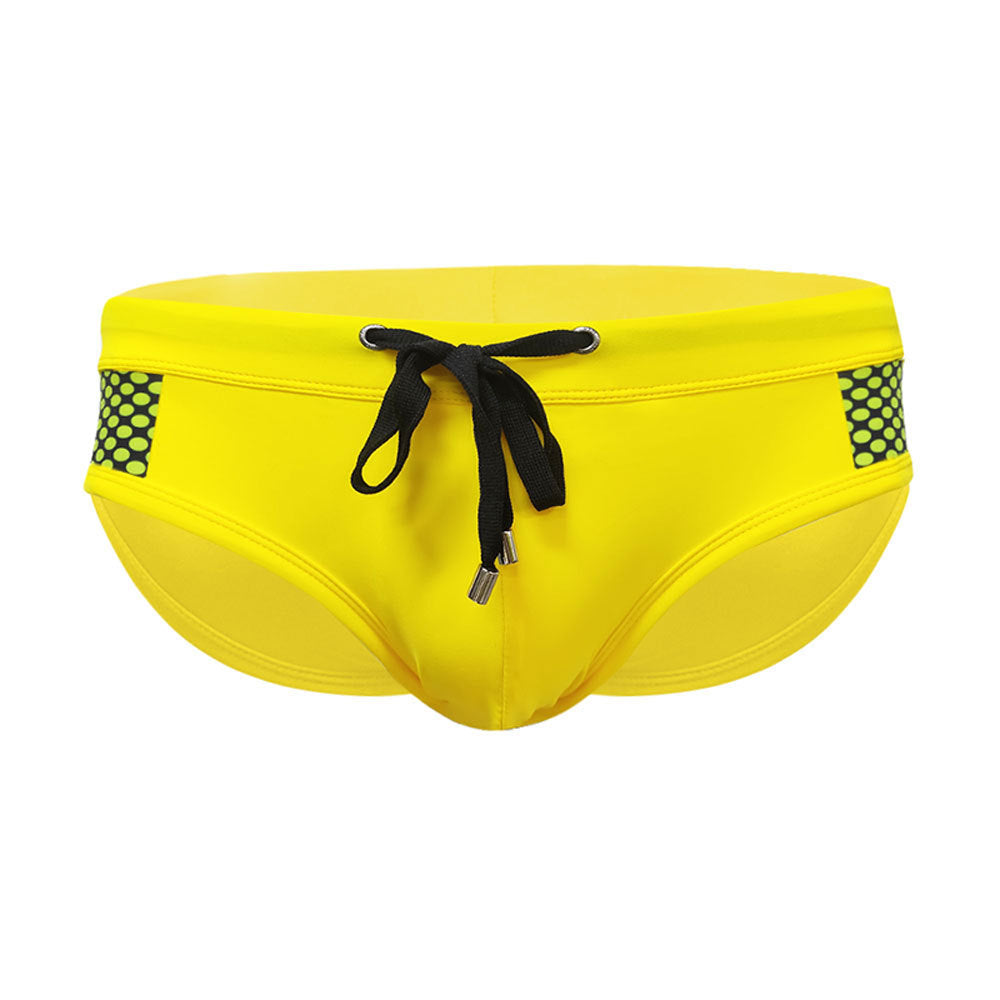 Sexy Slips de natation à bout portant Polka Dot Stitching Sports Beach Pantalons
