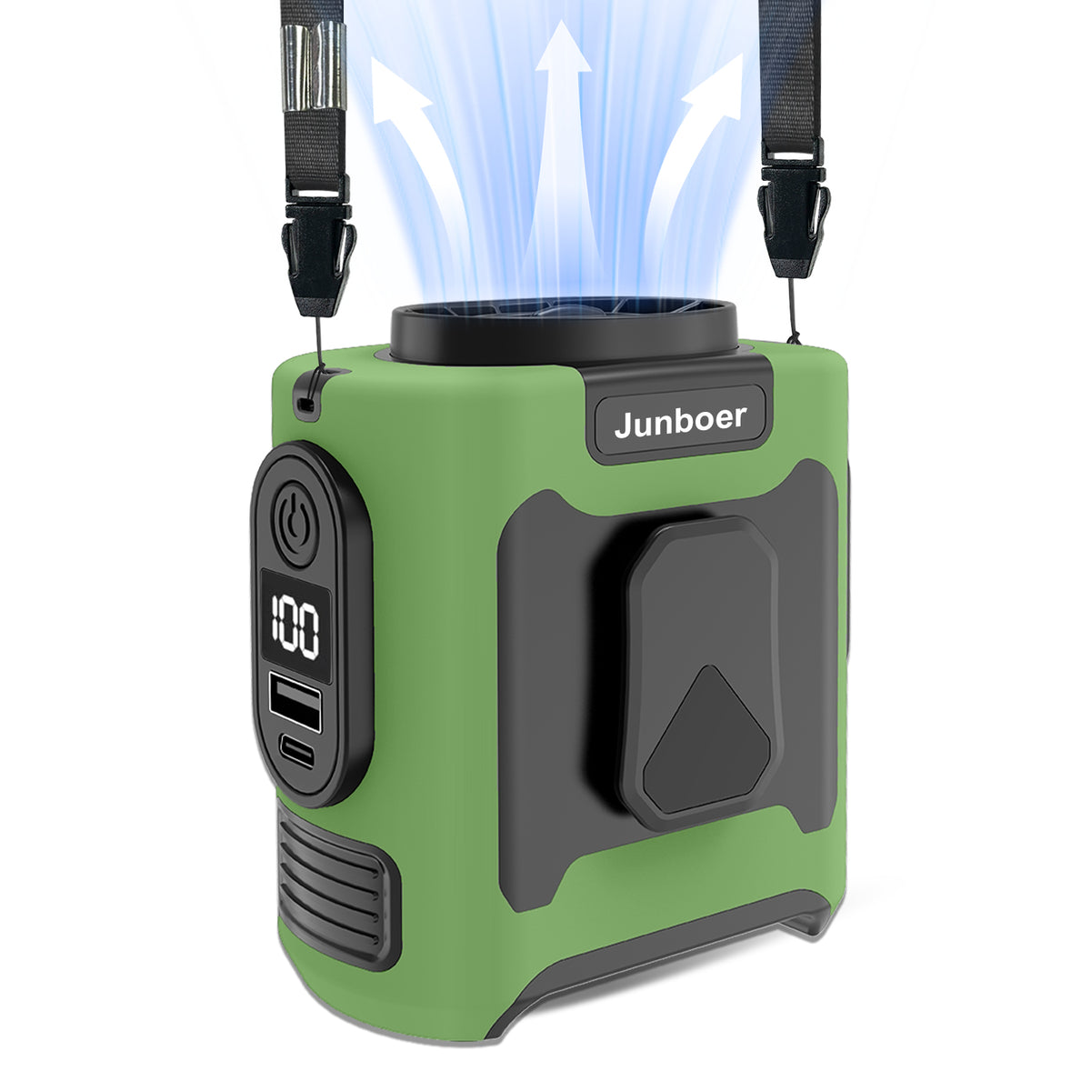 16, 000 Rpm 10000mAh Ventilateur de taille portable, pince sur ceinture portable Eventail personnel, rechargeable