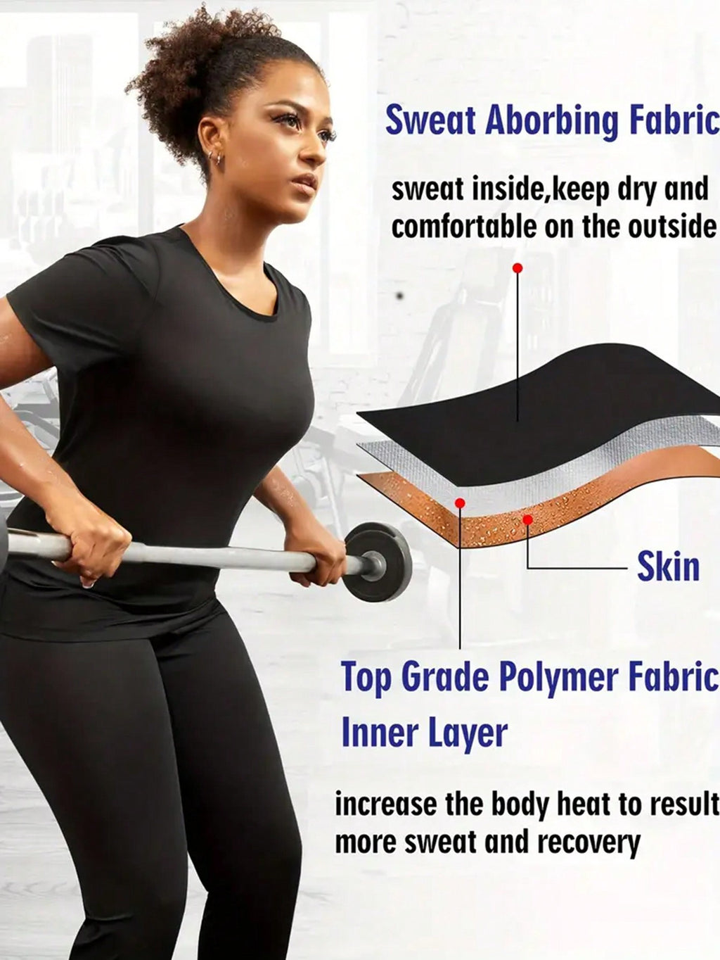 Chemise Sauna à chaleur pour femmes - Sweat Vest Compression Shapewear - Haut du costume Sauna - Sw