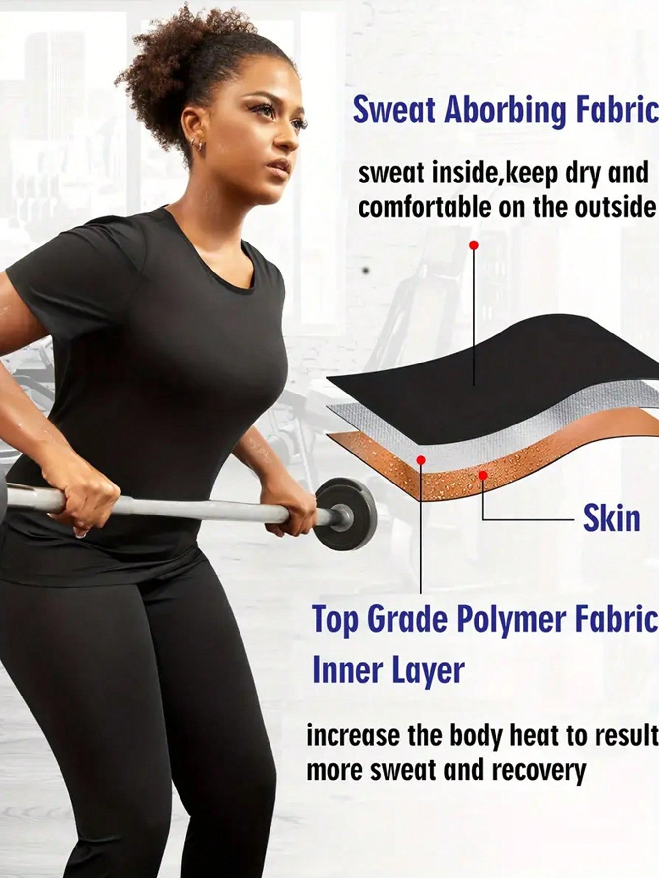 Chemise Sauna à chaleur pour femmes - Sweat Vest Compression Shapewear - Haut du costume Sauna - Sw