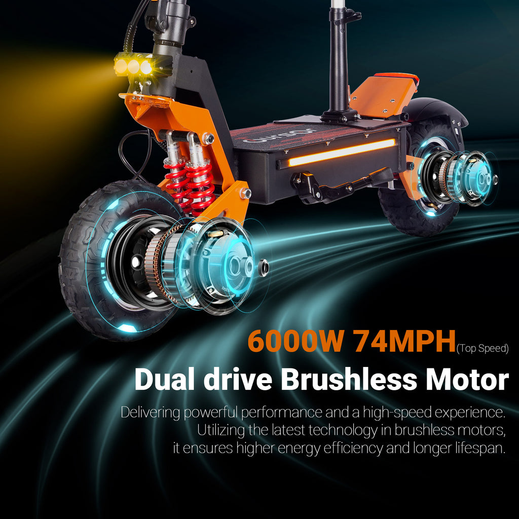 X5 Pro 3000W 60V 40Ah 11 pouces hors route Scooter électrique avec NFC