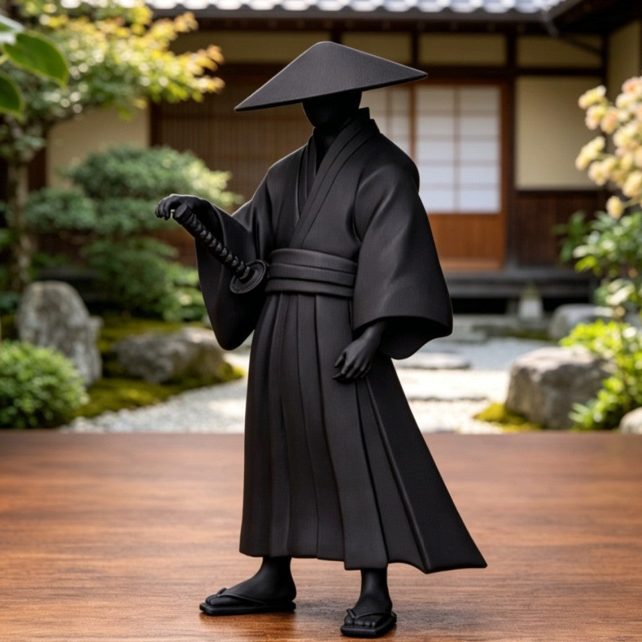 Black Sword-Wielding Samurai modèle imprimé 3D