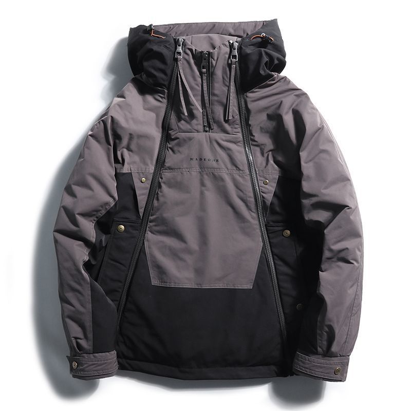 Double Zipper Design Trendy Casual Down Niche veste chaude