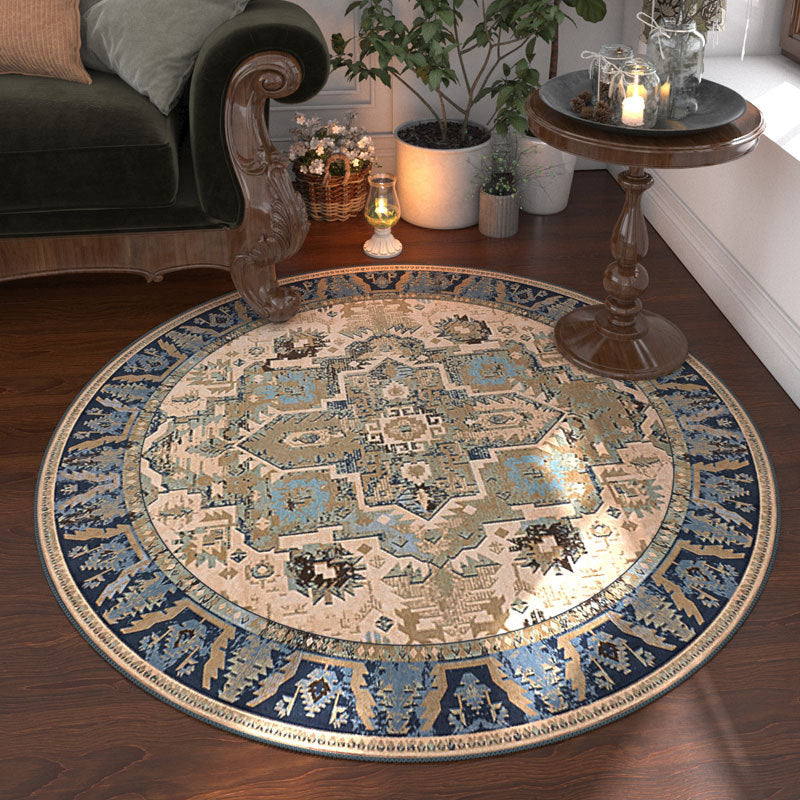 Rug rond de style ethnique bosniaque