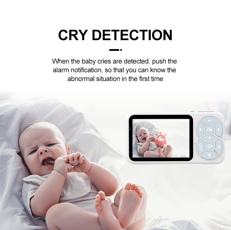 Moniteur de bébé avec VOX Mode nuit vision couleur pleine lumière alarme sonore surveillance intelligente Ca