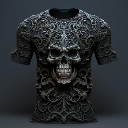 T-shirt imprimé 3D Hip Hop 3D pour homme