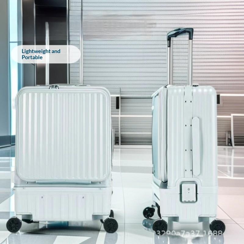 Multifonctionnel ouverture latérale Valise haute capacité avec séparation humide à sec et un Aluminu