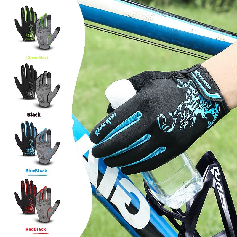 Vélo de montagne extérieur Long Doigt respirant Absorption de choc Gants de vélo résistant à l'usure