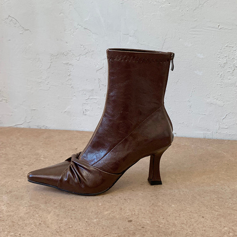 Bottes de l'automne d'hiver à pointe française pour femmes