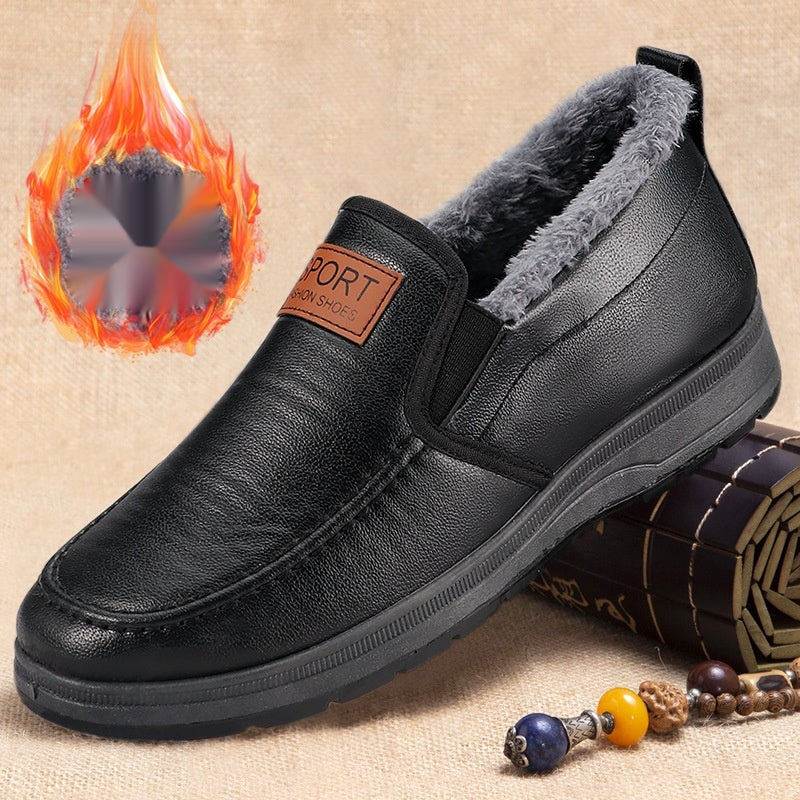 Chaussures vieux Beijing pour hommes avec doublure en polaire extra épais et chaud
