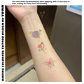 Sticker de tatouage à l'épaule couleur Lune papillon