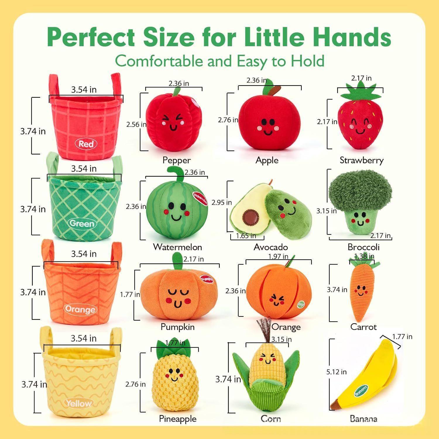 Jouets sensoriels de fruits et légumes Montessori