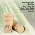 Bamboo fibre de papier tasse jetable-primaire couleur-50 pièces