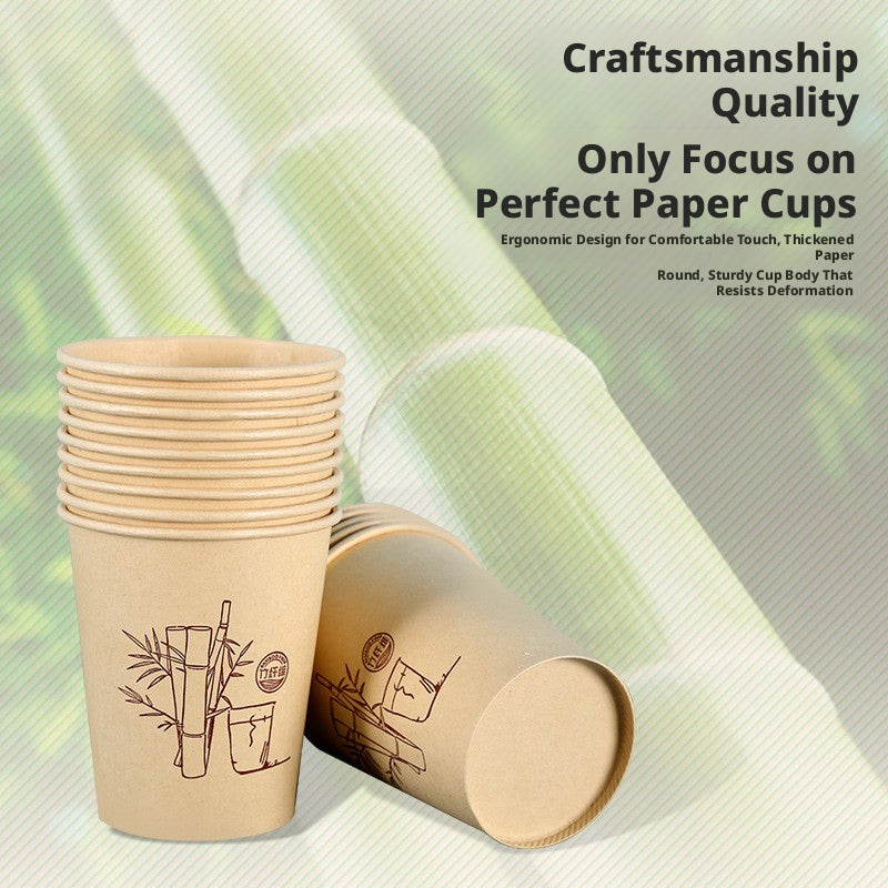 Bamboo fibre de papier tasse jetable-primaire couleur-50 pièces