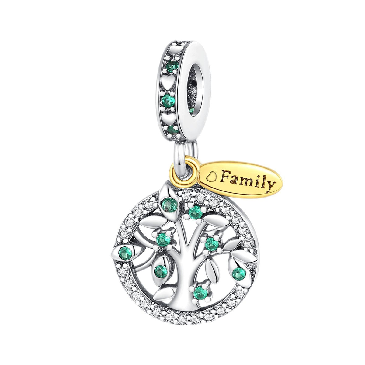 Bricolage pendentif argent-plaqué coeur charmant Lucky Bracelet Collier perlé