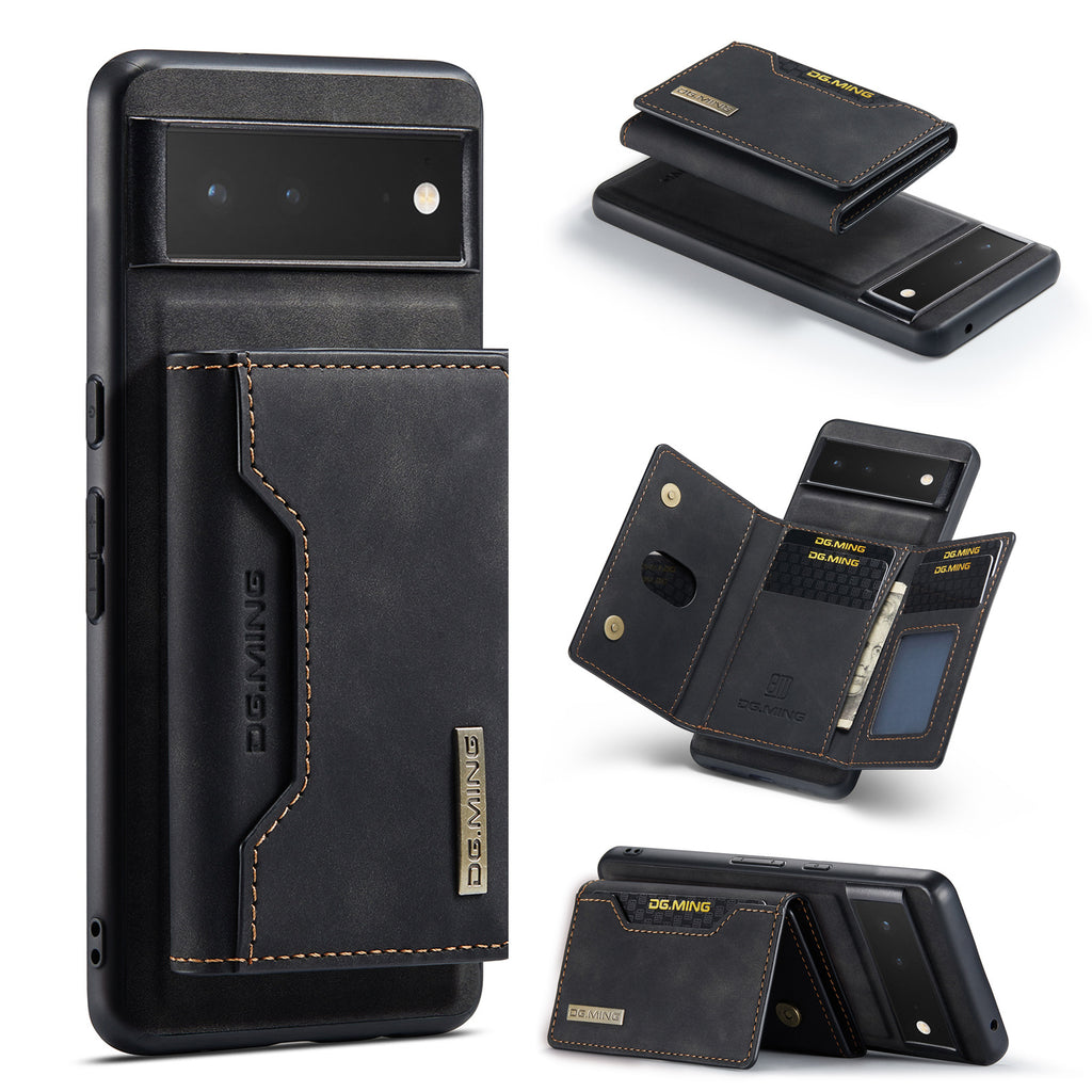 Porte carte magnétique en cuir Boîtier de protection pour téléphone portable
