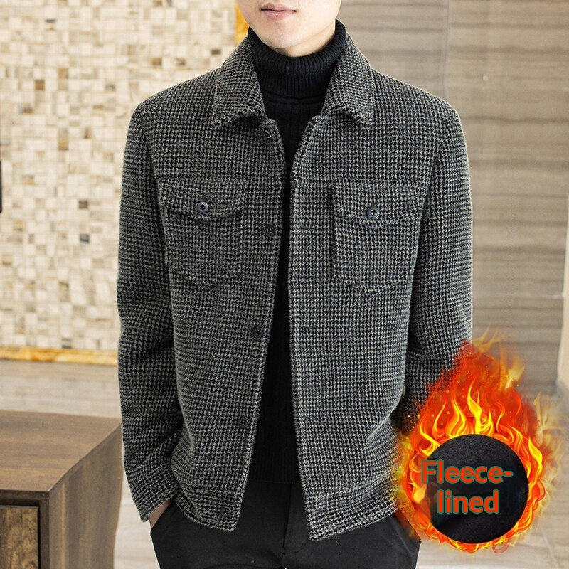 Manteau de laine homme Automnehiver Veste tendance style court