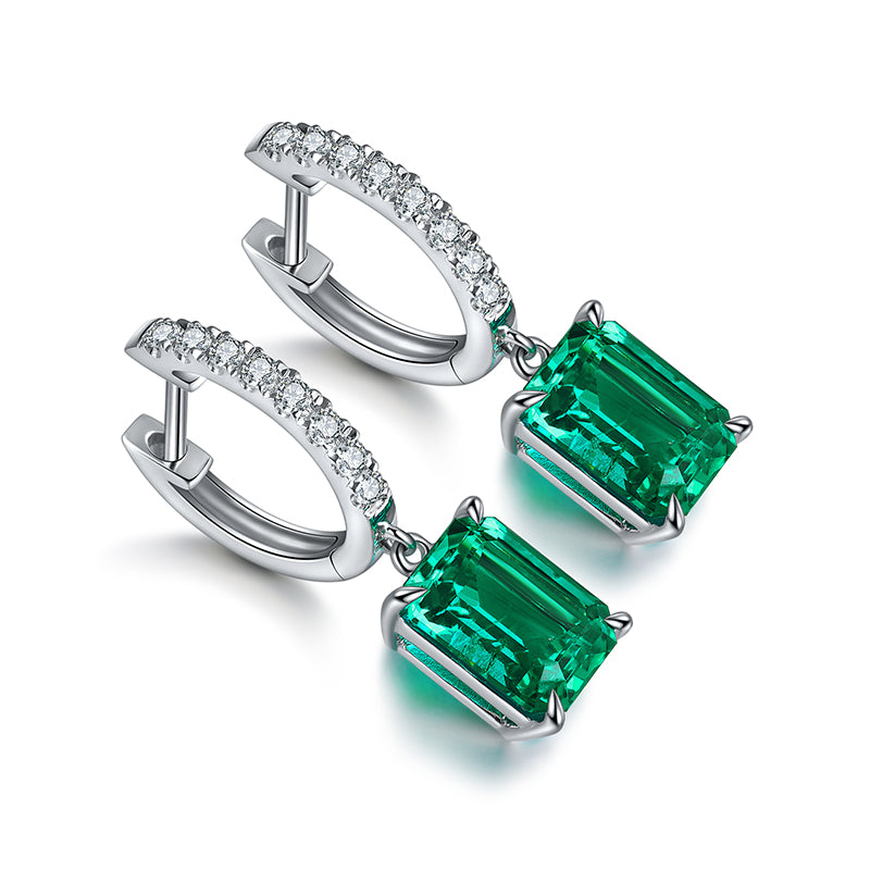 S925 Boucles d'oreilles en argent 2,7g créées en laboratoire