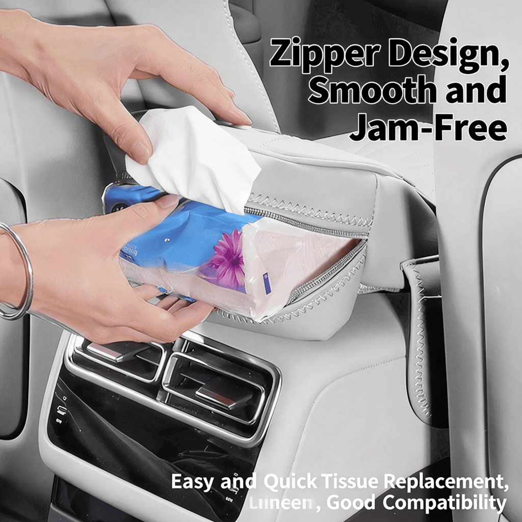 Couverture d'accoudoir de Console de centre de voiture avec boîte de tissu et supports de double tasse