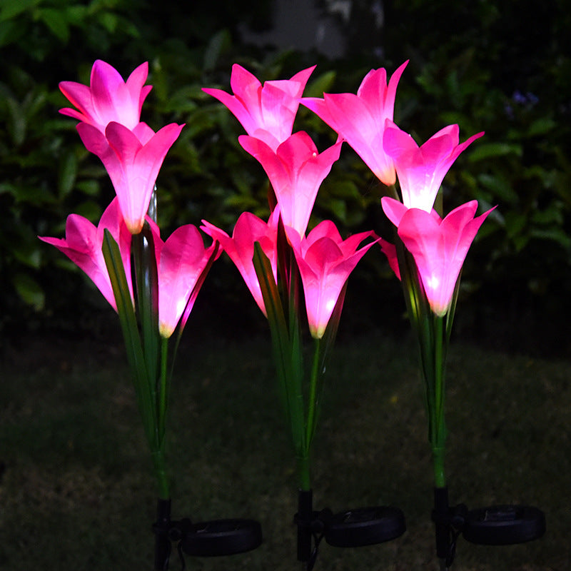 Solar Lily Festive Lantern Outdoor Villa Courtyard Garden