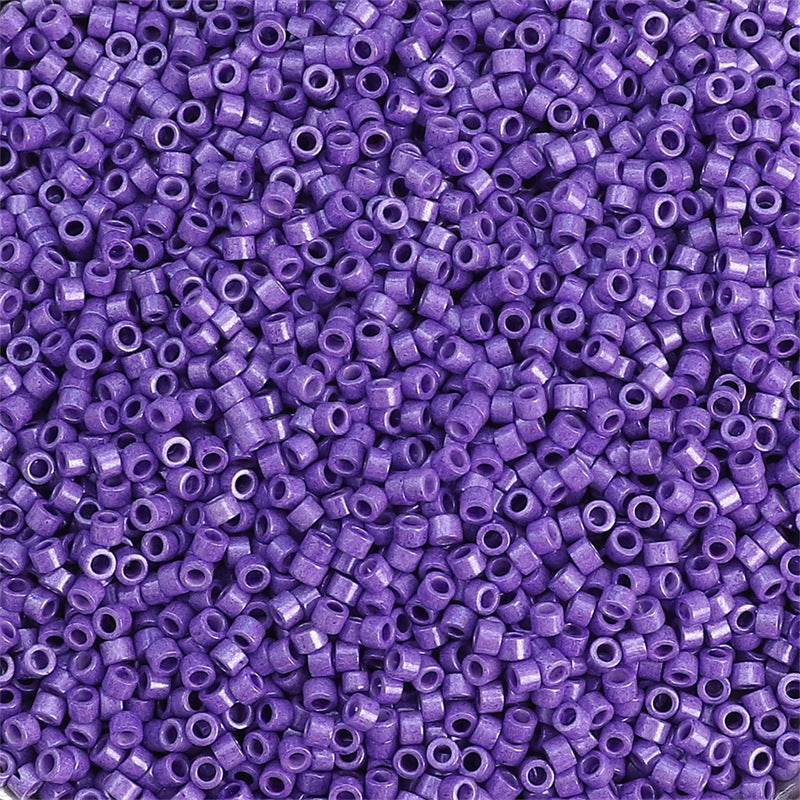 Perles rondes de graines de verre peintes à l'huile