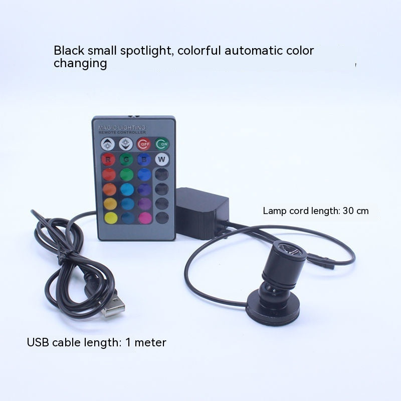 Mini Led Small Spotlight modèle décoratif cristal poisson réservoir coloré couleur changer la lumière