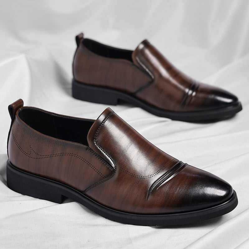 Chaussures en cuir vintage pour hommes plus taille
