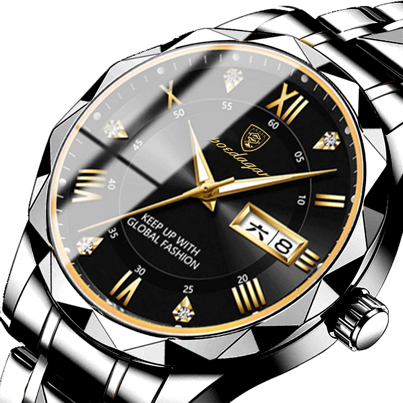 Hommes Montre bracelet en cuir Mouvement à quartz