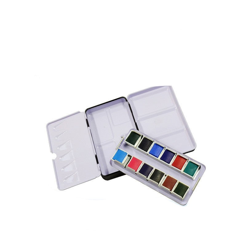 Peinture de pigment de boîte de fer à l'aquarelle solide