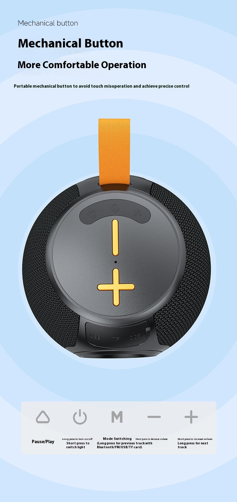 Haut-parleur Bluetooth Portable RGB Lampe Portable Carte Imperméable TWS Petit haut-parleur