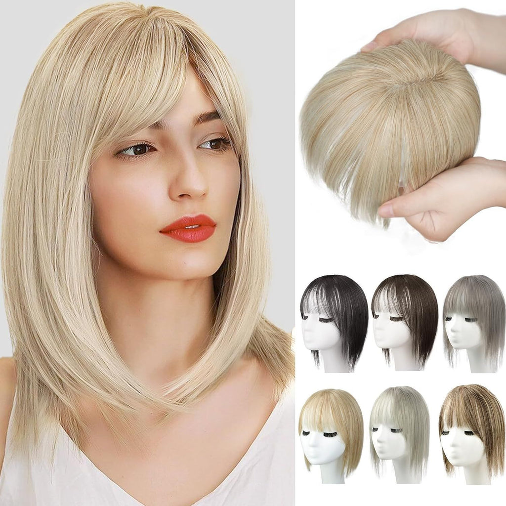 Wig Women's Natural Lightweight Breathable Cover Cheveux Gris Invisibles