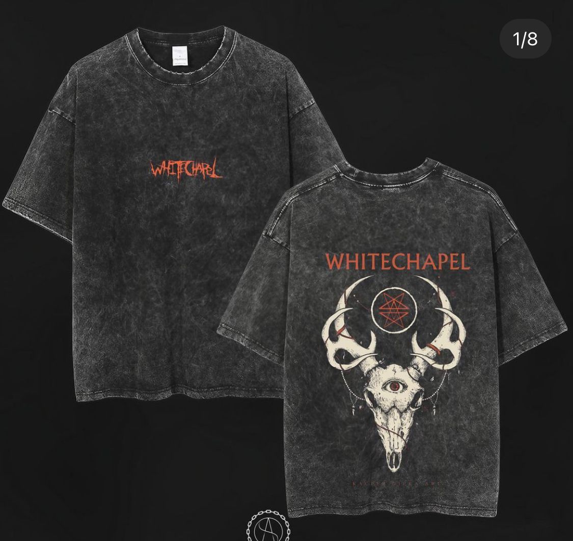 HermitCreate Laverd Short-sleeve Vintage Graphic avec une tache de la bande Michael
