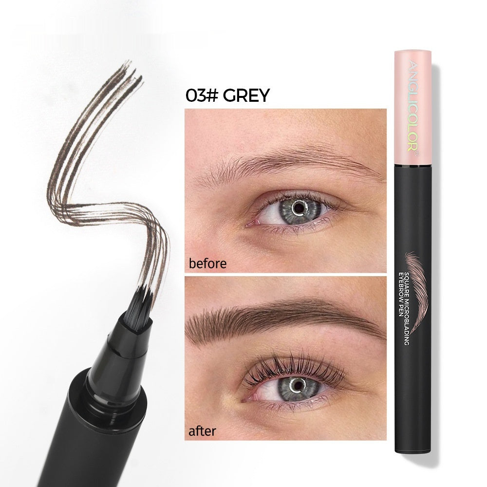 Crayon à sourcils liquides multi-fourches Sourcils sauvages Étanche Et à l'épreuve de la sueur