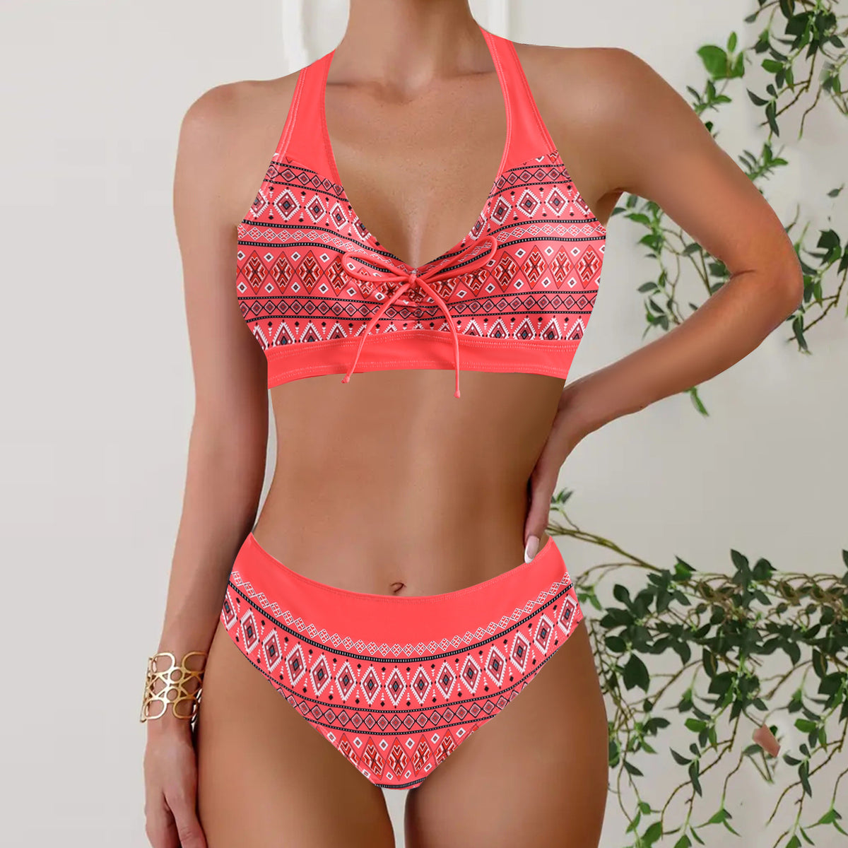 Maillot de bain Bikini mode Casual femme imprimé arrivée plus-taille