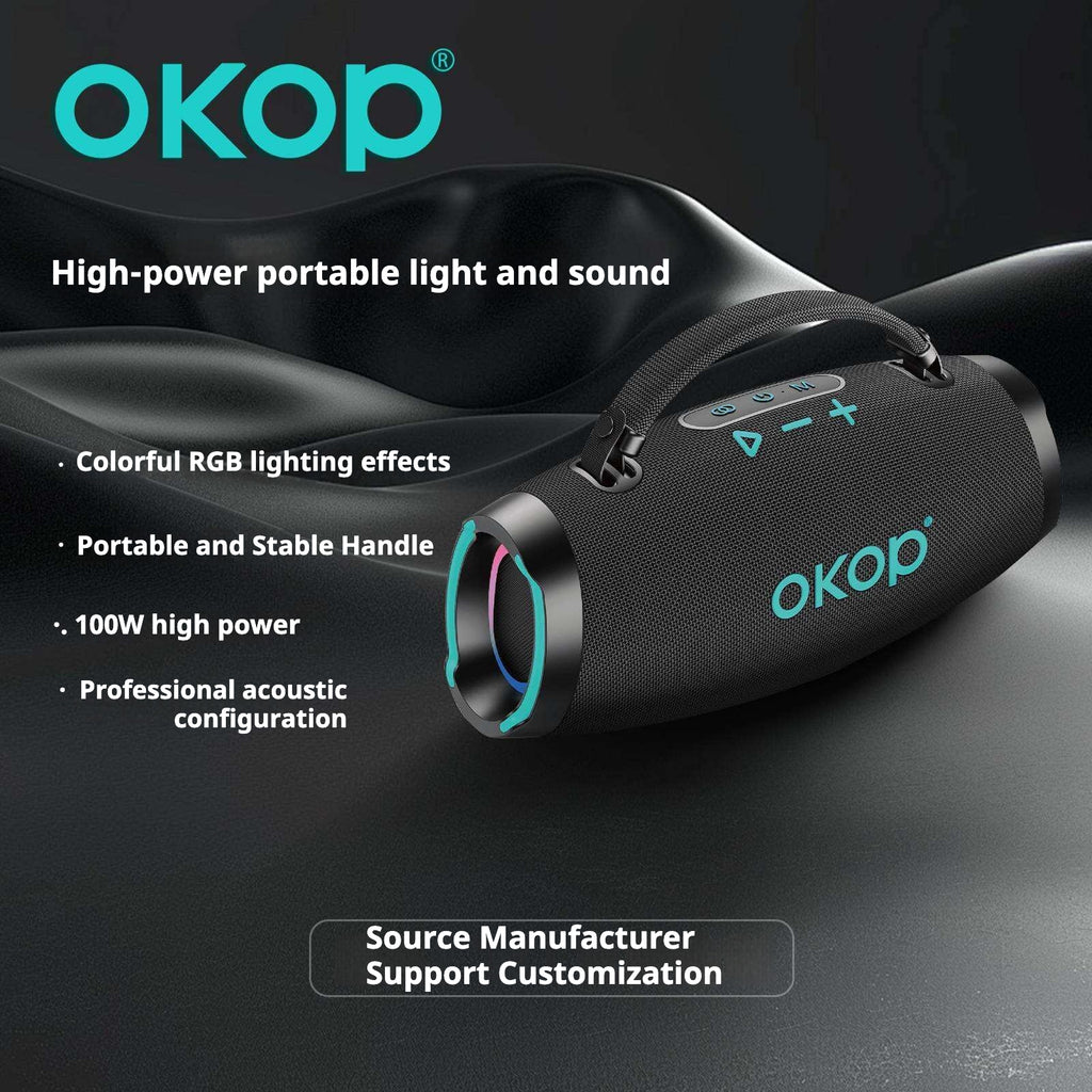 KP-8006 Audio Subwoofer Haut-parleur Bluetooth portable extérieur haute puissance avec lumière couleur RGB