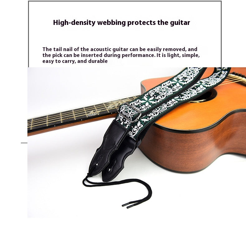Bracelet pour guitare Folk Guitar Leather Electric Guitar Personnalité Guitare en bois Bracelet pour épaule